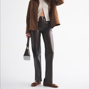 Abercrombie High Rise 90s Relaxed Leather Pant